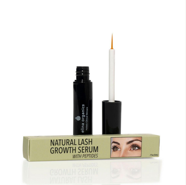 Elina Organics Skincare Natural Lash Growth Serum with Peptides